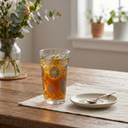 Meadow Blooms Teal Floral Glass Tumbler