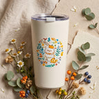 Woodland Meadow Bear Stainless Steel Travel Tumbler
