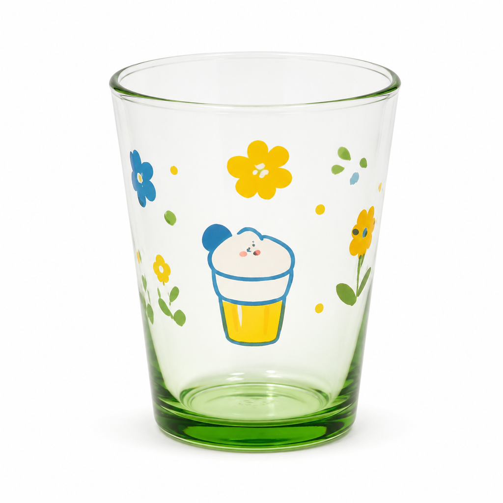 Sweet Café Green Base Glass Tumbler