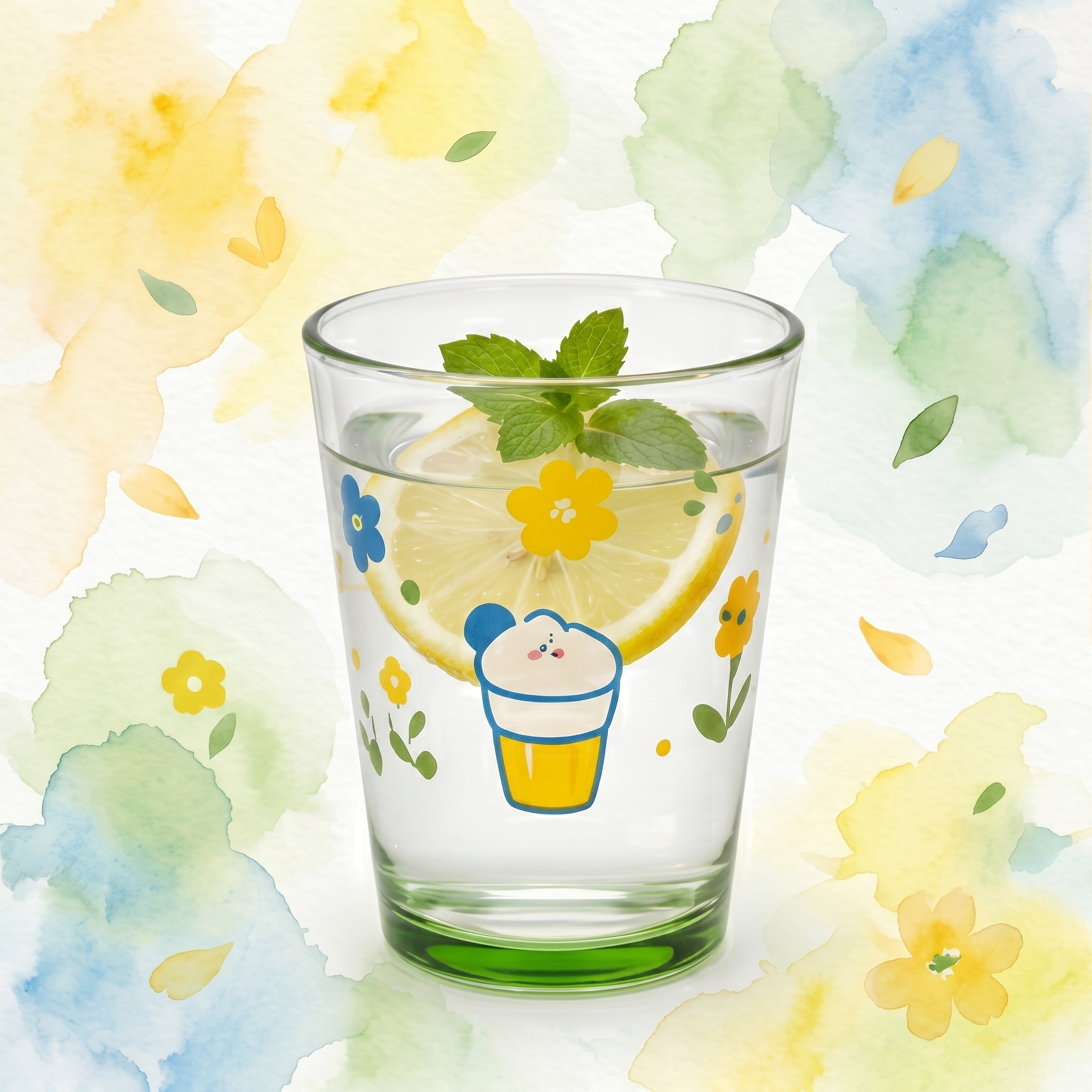 Sweet Café Green Base Glass Tumbler