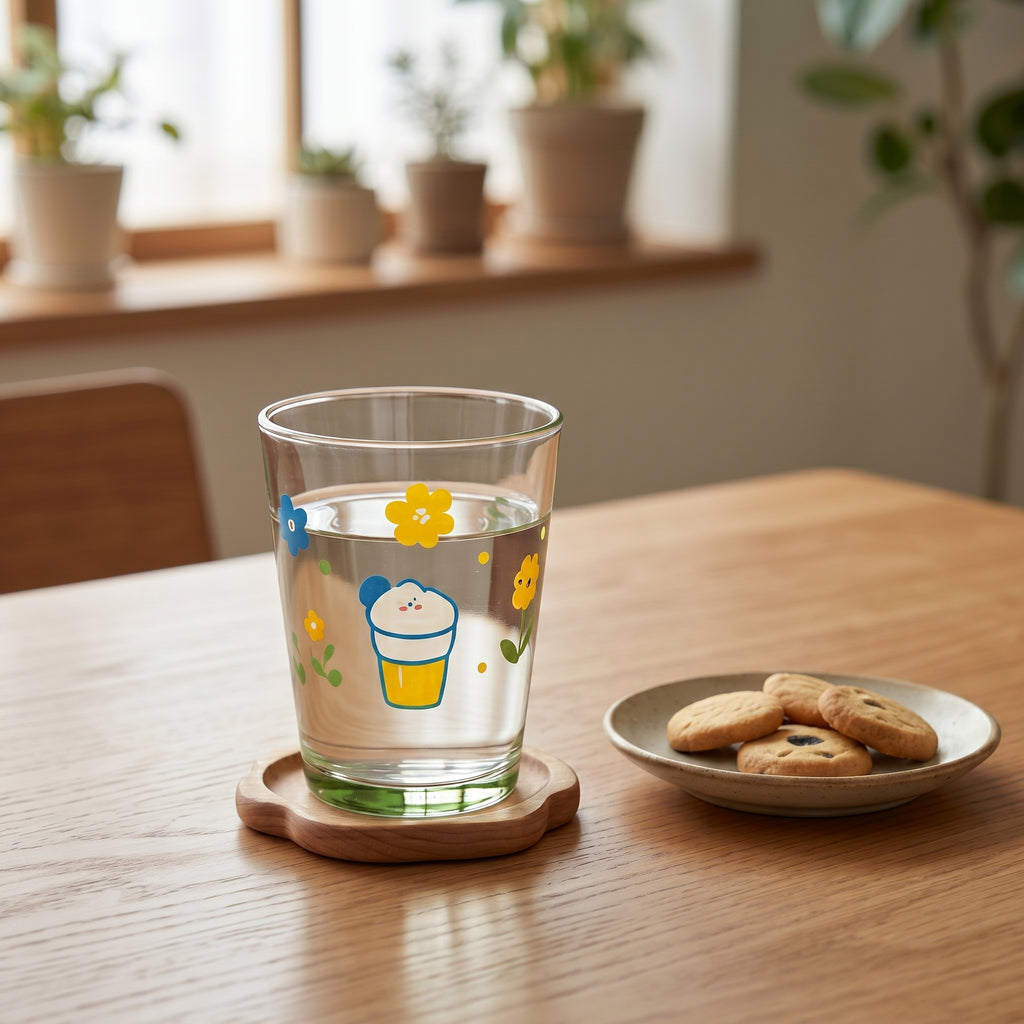 Sweet Café Green Base Glass Tumbler
