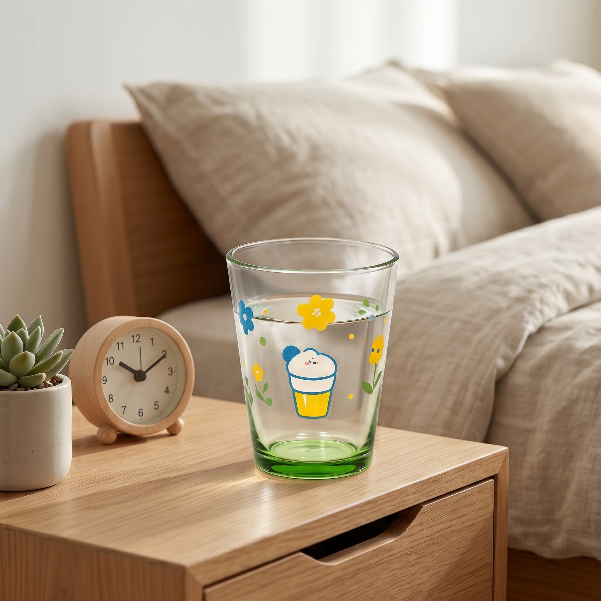 Sweet Café Green Base Glass Tumbler