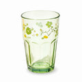 Vintage Meadow Green Paneled Glass Tumbler