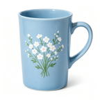 Morning Meadow Blue Floral Ceramic Mug