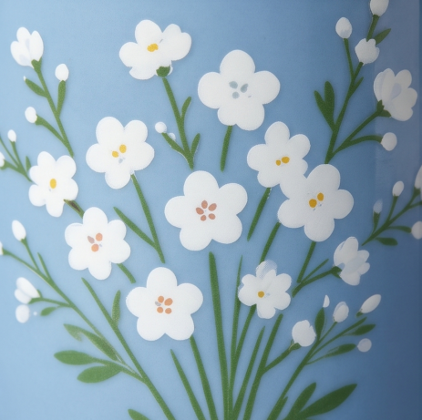 Morning Meadow Blue Floral Ceramic Mug
