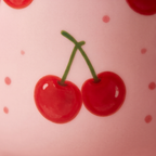 Sweet Cherry Pedestal Ceramic Mug