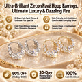 🔥 LAST DAY 90% OFF : Ultra-Brilliant Pavé Huggie Hoop Earrings – French Graduated Sparkle & All-Day Comfort