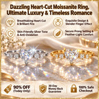 🔥 LAST DAY 90% OFF : Romantic Heart-Shaped Moissanite Solitaire Ring – Eternal Love & Five-Figure Diamond Fire