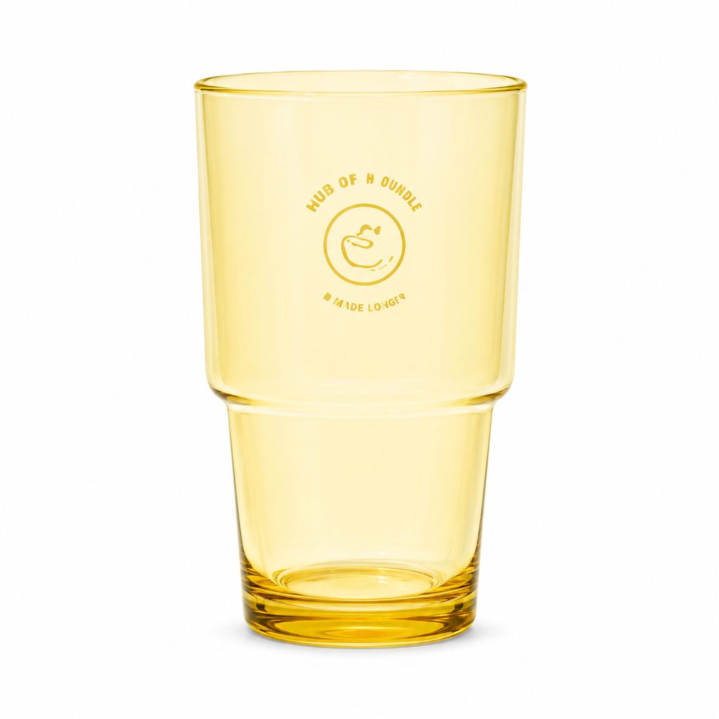 Hub of Houndle Yellow Stacking Glass