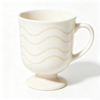 Minimalist Sand Wave Pedestal Mug