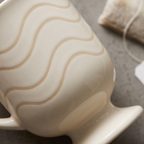 Minimalist Sand Wave Pedestal Mug