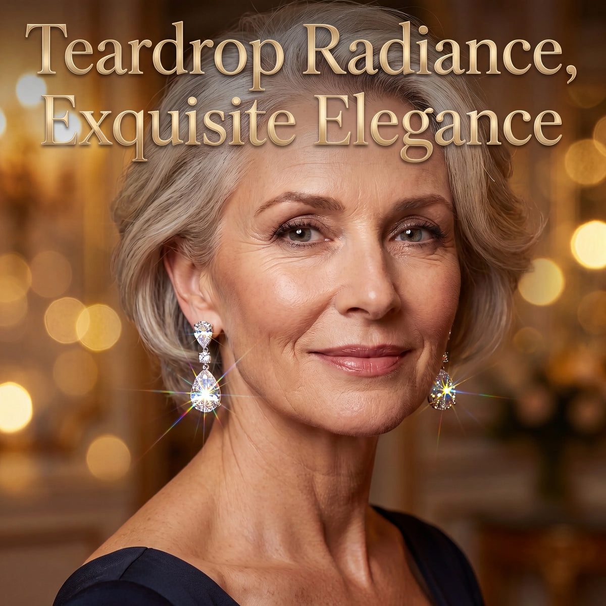 🔥 LAST DAY 90% OFF: Artisan Handcrafted Flawless Lab-Grown Teardrop Earrings in Triple 14K Gold