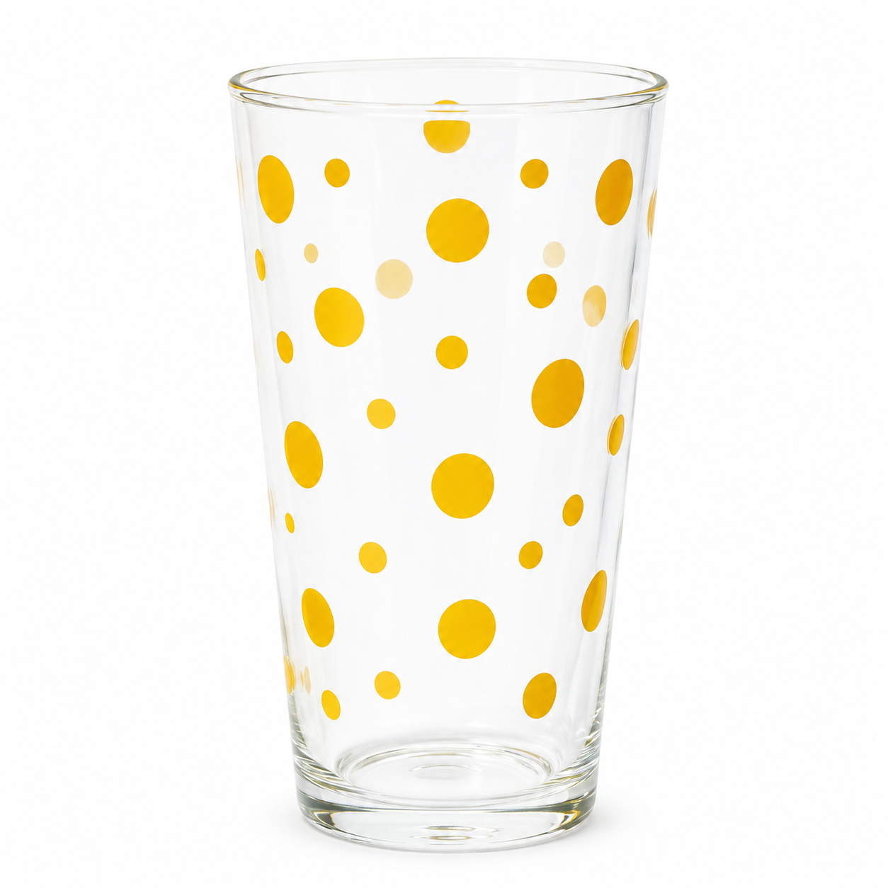 Sunny Polka Dot Glass Tumbler