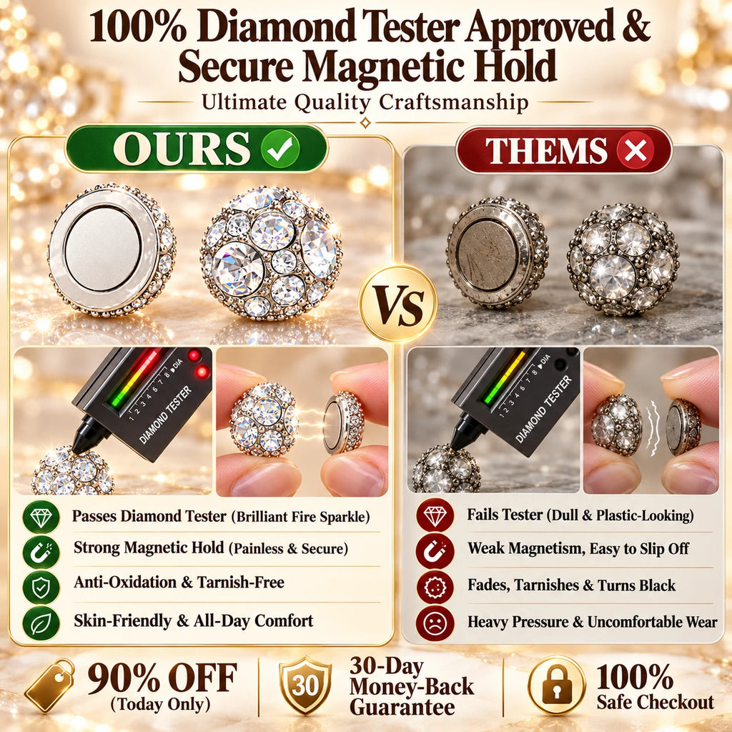🔥 LAST DAY 90% OFF : Painless Non-Pierced Magnetic Diamond Stud Earrings – Piercing-Free Elegance & All-Day Comfort