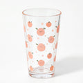 Sweet Peach Delight Floral Glass Tumbler