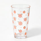 Sweet Peach Delight Floral Glass Tumbler