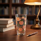 Sweet Peach Delight Floral Glass Tumbler