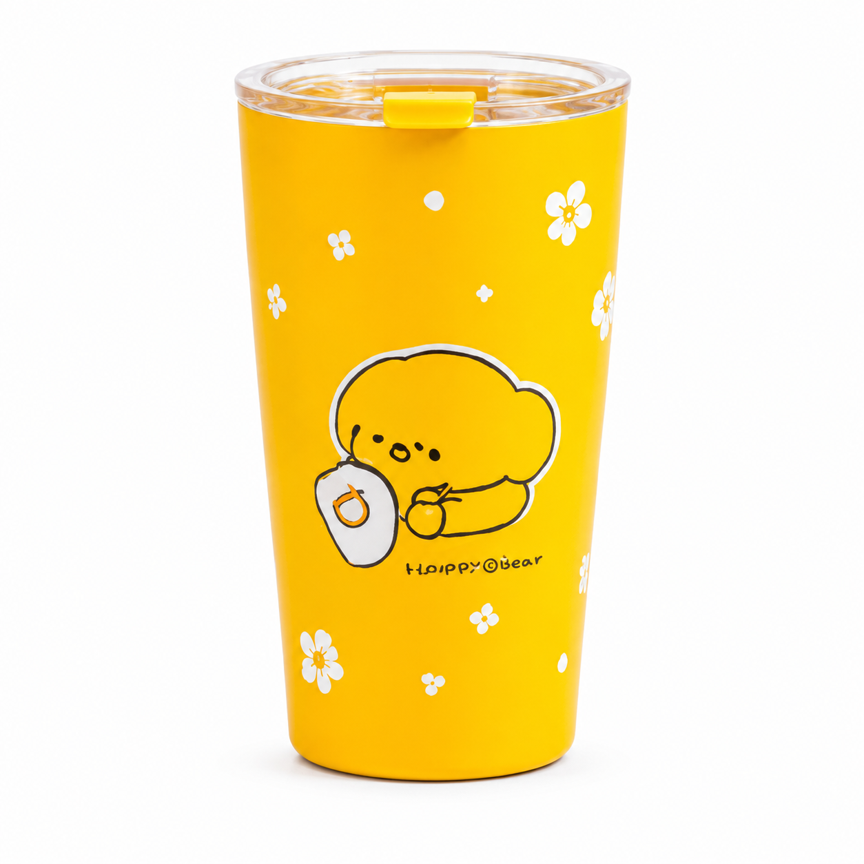 Hoppy Bear Sunny Yellow Stainless Steel Travel Tumbler