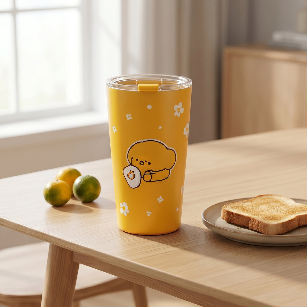 Hoppy Bear Sunny Yellow Stainless Steel Travel Tumbler