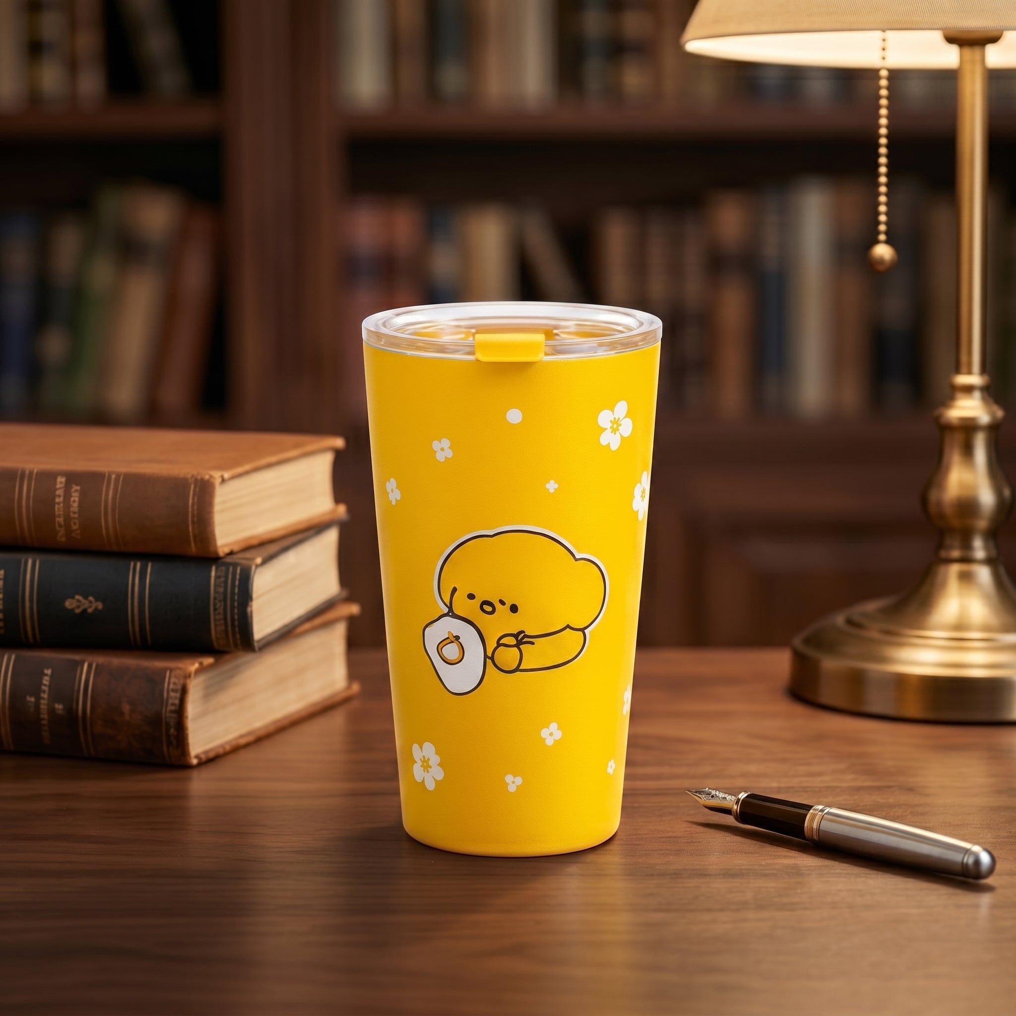 Hoppy Bear Sunny Yellow Stainless Steel Travel Tumbler