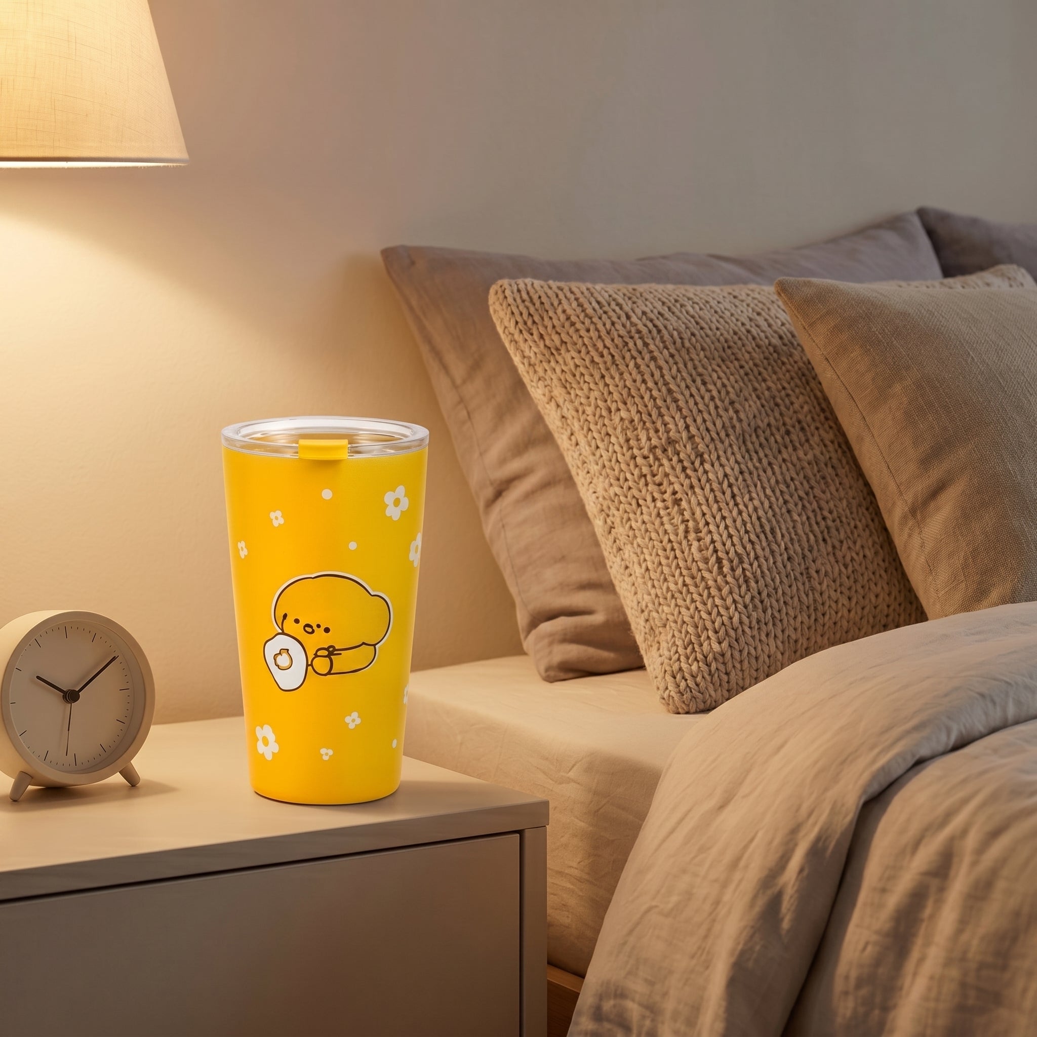 Hoppy Bear Sunny Yellow Stainless Steel Travel Tumbler