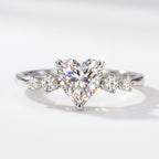 🔥 LAST DAY 90% OFF : Romantic Heart-Shaped Moissanite Solitaire Ring – Eternal Love & Five-Figure Diamond Fire