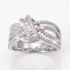 🔥 LAST DAY 90% OFF : Luxury Cross Hollow-Out Diamond Statement Ring – Multi-Band Elegance & Red-Carpet Glamour