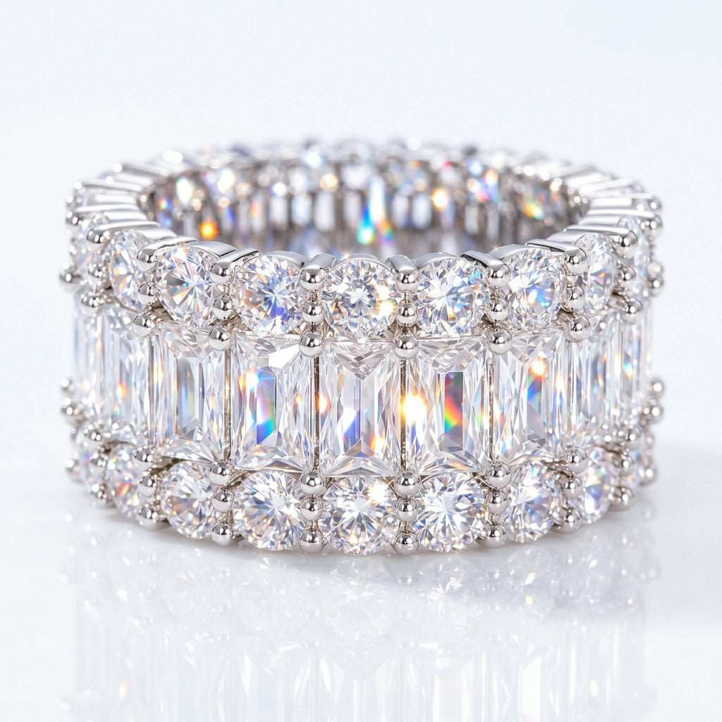 🔥 LAST DAY 90% OFF : Full-Pavé Zircon Multi-Row Eternity Ring – Ultimate Dazzling Fire & Ergonomic Comfort