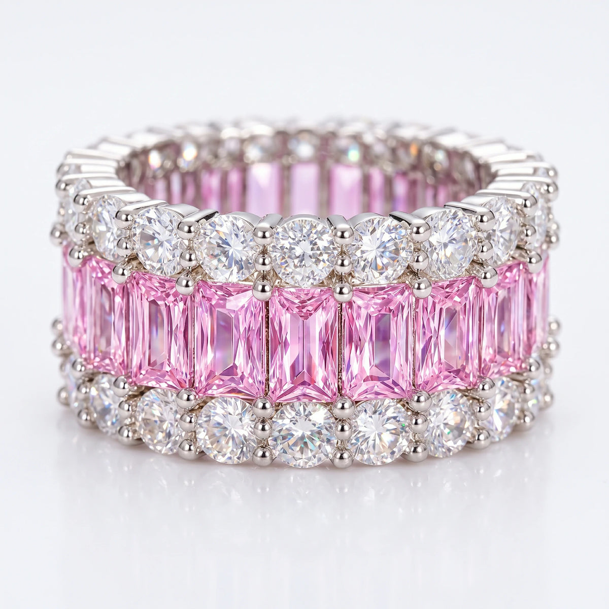 🔥 LAST DAY 90% OFF : Full-Pavé Zircon Multi-Row Eternity Ring – Ultimate Dazzling Fire & Ergonomic Comfort
