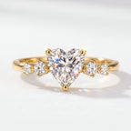 🔥 LAST DAY 90% OFF : Romantic Heart-Shaped Moissanite Solitaire Ring – Eternal Love & Five-Figure Diamond Fire