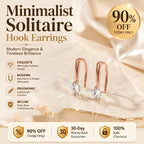 🔥 LAST DAY 90% OFF : Minimalist Solitaire U-Shape Hook Earrings – Easy-On Comfort & Timeless Brilliance